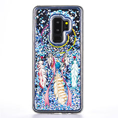 Handyhülle Silikon Hülle Gummi Schutzhülle Flexible Modisch Muster K01 für Samsung Galaxy S9 Plus Hellblau