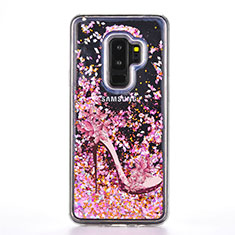 Handyhülle Silikon Hülle Gummi Schutzhülle Flexible Modisch Muster K01 für Samsung Galaxy S9 Plus Rosegold