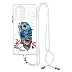 Handyhülle Silikon Hülle Gummi Schutzhülle Flexible Modisch Muster mit Schlüsselband Lanyard Y01X für Xiaomi Poco F3 5G Plusfarbig