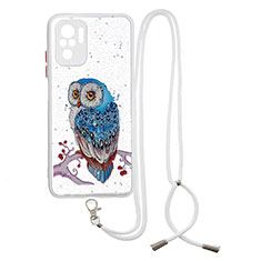 Handyhülle Silikon Hülle Gummi Schutzhülle Flexible Modisch Muster mit Schlüsselband Lanyard Y01X für Xiaomi Poco M5S Plusfarbig