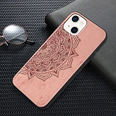 Handyhülle Silikon Hülle Gummi Schutzhülle Flexible Modisch Muster S01 für Apple iPhone 13 Rosegold