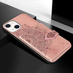 Handyhülle Silikon Hülle Gummi Schutzhülle Flexible Modisch Muster S02 für Apple iPhone 13 Rosegold