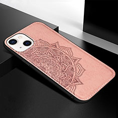 Handyhülle Silikon Hülle Gummi Schutzhülle Flexible Modisch Muster S05 für Apple iPhone 13 Mini Rosegold