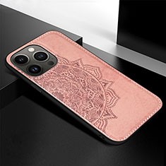 Handyhülle Silikon Hülle Gummi Schutzhülle Flexible Modisch Muster S05 für Apple iPhone 13 Pro Max Rosegold