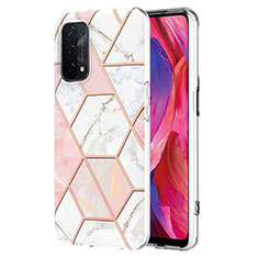 Handyhülle Silikon Hülle Gummi Schutzhülle Flexible Modisch Muster Y01B für Oppo A93 5G Rosa