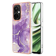 Handyhülle Silikon Hülle Gummi Schutzhülle Flexible Modisch Muster Y01B für Oppo K11x 5G Violett