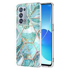 Handyhülle Silikon Hülle Gummi Schutzhülle Flexible Modisch Muster Y01B für Oppo Reno6 Pro 5G Minzgrün