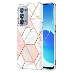 Handyhülle Silikon Hülle Gummi Schutzhülle Flexible Modisch Muster Y01B für Oppo Reno6 Pro 5G Rosa