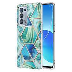 Handyhülle Silikon Hülle Gummi Schutzhülle Flexible Modisch Muster Y01B für Oppo Reno6 Pro+ Plus 5G Grün