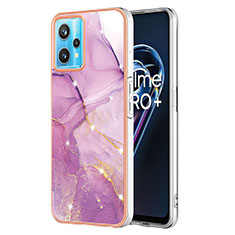 Handyhülle Silikon Hülle Gummi Schutzhülle Flexible Modisch Muster Y01B für Realme 9 Pro+ Plus 5G Helles Lila