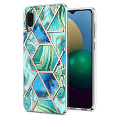 Handyhülle Silikon Hülle Gummi Schutzhülle Flexible Modisch Muster Y01B für Samsung Galaxy A02 Minzgrün