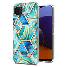 Handyhülle Silikon Hülle Gummi Schutzhülle Flexible Modisch Muster Y01B für Samsung Galaxy A22s 5G Grün