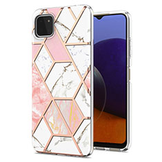 Handyhülle Silikon Hülle Gummi Schutzhülle Flexible Modisch Muster Y01B für Samsung Galaxy A22s 5G Rosa