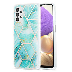 Handyhülle Silikon Hülle Gummi Schutzhülle Flexible Modisch Muster Y01B für Samsung Galaxy A32 4G Minzgrün