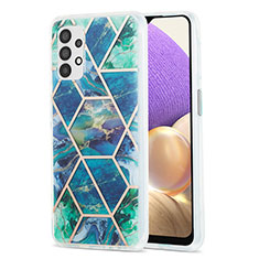 Handyhülle Silikon Hülle Gummi Schutzhülle Flexible Modisch Muster Y01B für Samsung Galaxy A32 4G Nachtgrün