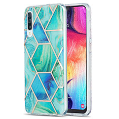 Handyhülle Silikon Hülle Gummi Schutzhülle Flexible Modisch Muster Y01B für Samsung Galaxy A50 Grün