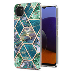 Handyhülle Silikon Hülle Gummi Schutzhülle Flexible Modisch Muster Y01B für Samsung Galaxy F42 5G Nachtgrün