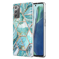 Handyhülle Silikon Hülle Gummi Schutzhülle Flexible Modisch Muster Y01B für Samsung Galaxy Note 20 5G Minzgrün