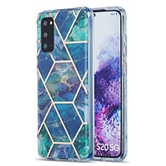 Handyhülle Silikon Hülle Gummi Schutzhülle Flexible Modisch Muster Y01B für Samsung Galaxy S20 Nachtgrün
