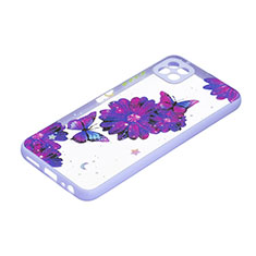 Handyhülle Silikon Hülle Gummi Schutzhülle Flexible Modisch Muster Y01X für Samsung Galaxy A22 5G Violett