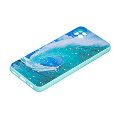 Handyhülle Silikon Hülle Gummi Schutzhülle Flexible Modisch Muster Y01X für Samsung Galaxy F42 5G Grün