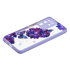 Handyhülle Silikon Hülle Gummi Schutzhülle Flexible Modisch Muster Y01X für Samsung Galaxy S20 Ultra 5G Violett