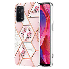 Handyhülle Silikon Hülle Gummi Schutzhülle Flexible Modisch Muster Y02B für Oppo A93 5G Rosa