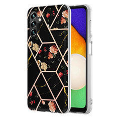 Handyhülle Silikon Hülle Gummi Schutzhülle Flexible Modisch Muster Y02B für Samsung Galaxy A04s Schwarz