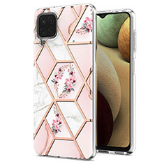 Handyhülle Silikon Hülle Gummi Schutzhülle Flexible Modisch Muster Y02B für Samsung Galaxy M12 Rosa