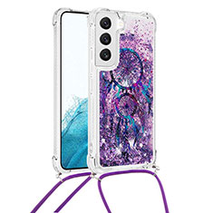 Handyhülle Silikon Hülle Gummi Schutzhülle Flexible Modisch Muster Y02B für Samsung Galaxy S23 5G Violett