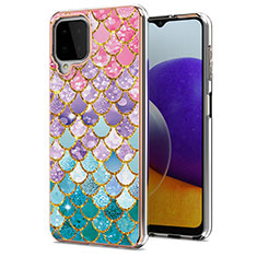 Handyhülle Silikon Hülle Gummi Schutzhülle Flexible Modisch Muster Y03B für Samsung Galaxy A22 4G Bunt