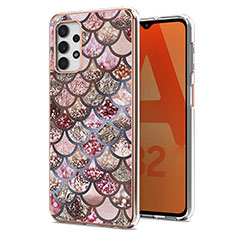 Handyhülle Silikon Hülle Gummi Schutzhülle Flexible Modisch Muster Y03B für Samsung Galaxy A32 4G Braun