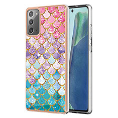 Handyhülle Silikon Hülle Gummi Schutzhülle Flexible Modisch Muster Y03B für Samsung Galaxy Note 20 5G Bunt