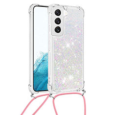 Handyhülle Silikon Hülle Gummi Schutzhülle Flexible Modisch Muster Y03B für Samsung Galaxy S21 5G Weiß