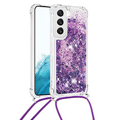 Handyhülle Silikon Hülle Gummi Schutzhülle Flexible Modisch Muster Y03B für Samsung Galaxy S21 Plus 5G Violett