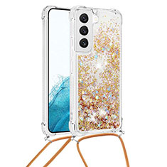 Handyhülle Silikon Hülle Gummi Schutzhülle Flexible Modisch Muster Y03B für Samsung Galaxy S23 Plus 5G Gold