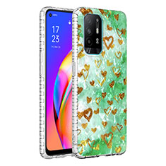 Handyhülle Silikon Hülle Gummi Schutzhülle Flexible Modisch Muster Y04B für Oppo A94 4G Minzgrün