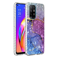 Handyhülle Silikon Hülle Gummi Schutzhülle Flexible Modisch Muster Y04B für Oppo A94 4G Violett