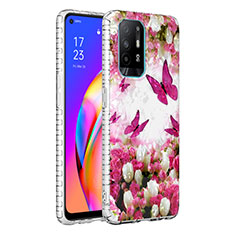 Handyhülle Silikon Hülle Gummi Schutzhülle Flexible Modisch Muster Y04B für Oppo F19 Pro Rot