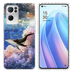 Handyhülle Silikon Hülle Gummi Schutzhülle Flexible Modisch Muster Y04B für Oppo Reno7 Pro 5G Plusfarbig