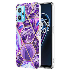 Handyhülle Silikon Hülle Gummi Schutzhülle Flexible Modisch Muster Y04B für Realme 9 Pro+ Plus 5G Violett