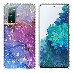 Handyhülle Silikon Hülle Gummi Schutzhülle Flexible Modisch Muster Y04B für Samsung Galaxy S20 FE 4G Violett