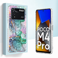 Handyhülle Silikon Hülle Gummi Schutzhülle Flexible Modisch Muster Y04B für Xiaomi Poco M4 Pro 4G Plusfarbig