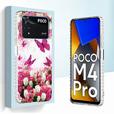 Handyhülle Silikon Hülle Gummi Schutzhülle Flexible Modisch Muster Y04B für Xiaomi Poco M4 Pro 4G Rot