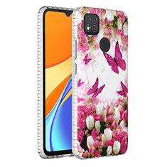 Handyhülle Silikon Hülle Gummi Schutzhülle Flexible Modisch Muster Y04B für Xiaomi Redmi 9 Activ Rot