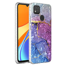 Handyhülle Silikon Hülle Gummi Schutzhülle Flexible Modisch Muster Y04B für Xiaomi Redmi 9 Activ Violett