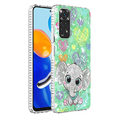 Handyhülle Silikon Hülle Gummi Schutzhülle Flexible Modisch Muster Y04B für Xiaomi Redmi Note 11S 4G Minzgrün