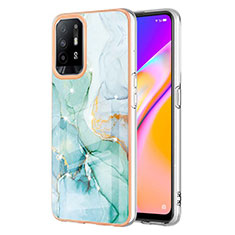 Handyhülle Silikon Hülle Gummi Schutzhülle Flexible Modisch Muster Y05B für Oppo Reno5 Z 5G Grün