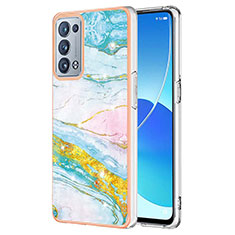 Handyhülle Silikon Hülle Gummi Schutzhülle Flexible Modisch Muster Y05B für Oppo Reno6 Pro 5G Bunt