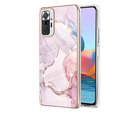 Handyhülle Silikon Hülle Gummi Schutzhülle Flexible Modisch Muster Y05B für Xiaomi Redmi Note 10 Pro 4G Rosa